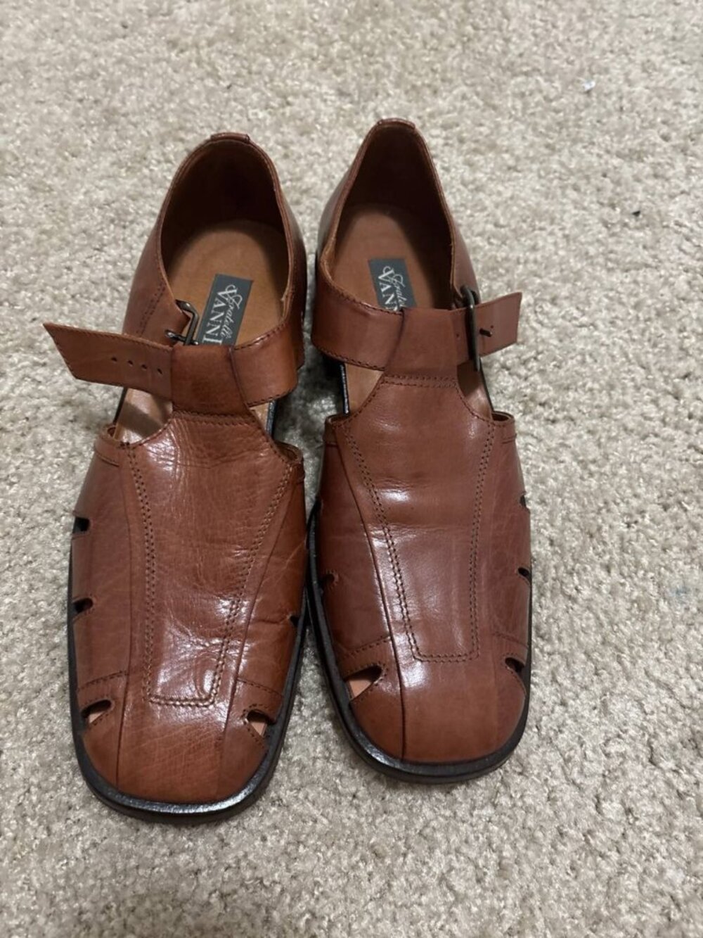 Fratelli Vanni Men's US 9 EU 42 Brown Used Fisherman Sandals